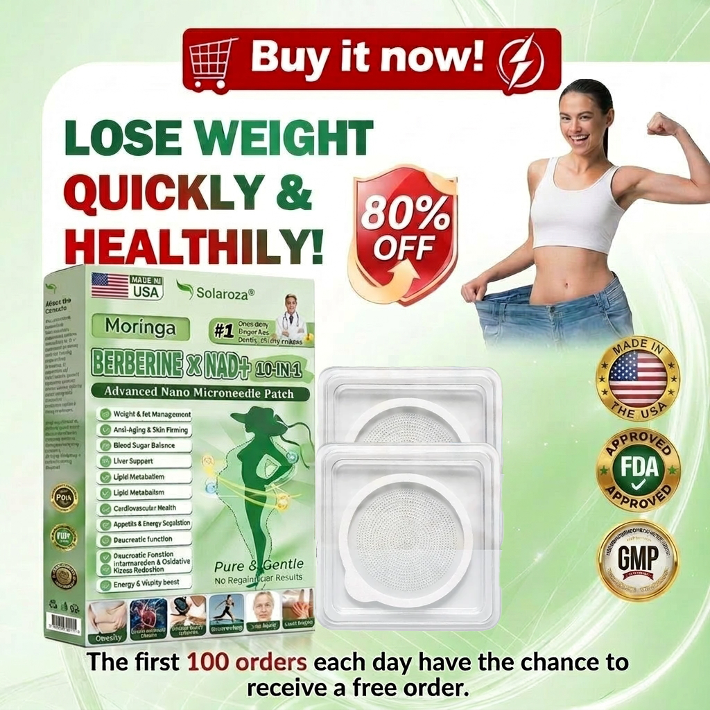 💫Official Store |🥇 Solaroza® Moringa & Berberine 10-IN-1 Advanced Nano Microneedle Patch (Once Daily, visible changes in 7 days) ✅ Obesity, Diabetes, Sleep Apnea, And Joint Issues