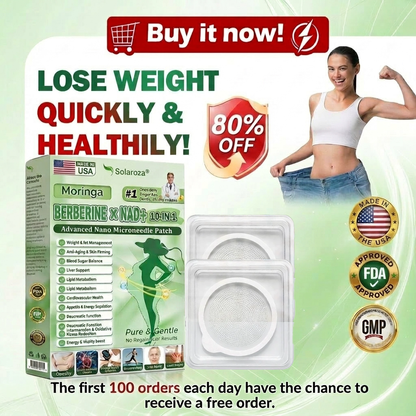 💫Official Store |🥇 Solaroza® Moringa & Berberine 10-IN-1 Advanced Nano Microneedle Patch (Once Daily, visible changes in 7 days) ✅ Obesity, Diabetes, Sleep Apnea, And Joint Issues